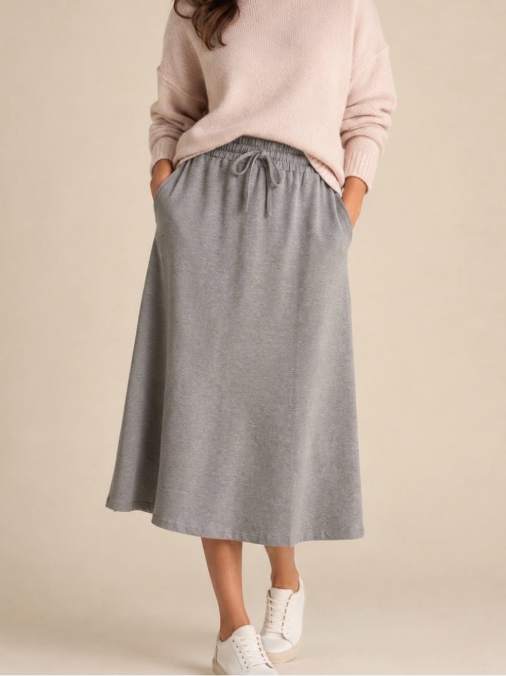 Smash + Tess Hang Out Skirt NWT Grey Small Casual Everyday Travel Canada Bamboo